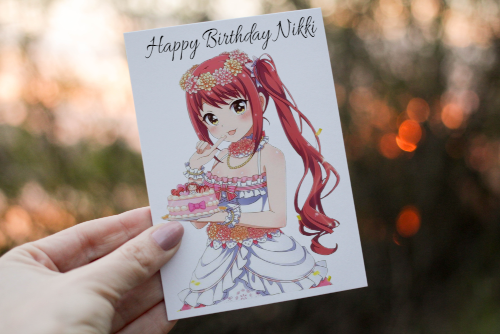 Anime Birthday Card, Personalized Card for Birthday, Anime Card